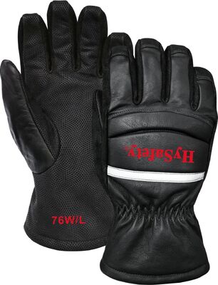 NFPA 1970-2025ed Firefighter Flame Resistant Gloves Kangaroo skin shell with reflective tape gauntlet cuff